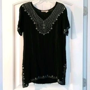 🖤🖤 MOVING SALE!!!                      Raya Sun Black Semi Sheer Tunic